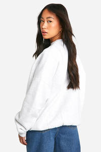 Sudadera holgada con logotipo personalizado informal de otoño e invierno para mujer, Sudadera con cuello simulado y estampado a la moda - Product Image 2