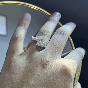 แหวนเพชรแท้หรูหราสำหรับผู้ชายเครื่องประดับทอง14K 18K ทำด้วยมือชั้นดีสำหรับเจ้าบ่าวครบรอบหรือของขวัญสุดหรู - Product Image 5