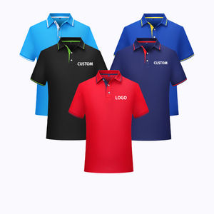 Polo informal de negocios para hombre de alta calidad para verano logotipo personalizado transpirable XL diseño de manga corta - Product Image 1
