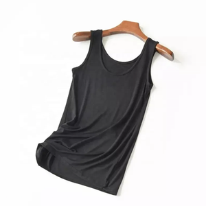 Débardeur en coton/fibre de bambou pour femmes de grande taille T-shirt sans manches biologique personnalisable du Pakistan pour femmes respirant pour l'été - Product Image 2