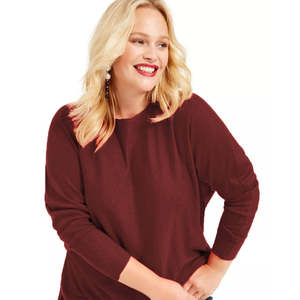 Maglione a maniche lunghe da donna International Concepts Plus Size High-Low, taglia 2X - Product Image 3