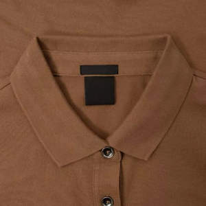 Chemise pour homme 100% coton, tricotée unie, logo personnalisé, style golf, taille américaine - Product Image 3