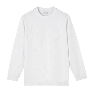 T-shirt à manches longues 100% coton vierge 260gsm de haute qualité avec logo personnalisé OEM - Product Image 1