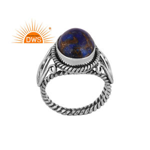 Best Selling Oxidized Sterling Silver Mojave Copper <b>Lapis</b> <b>Lazuli</b> Gemstone Statement <b>Ring</b> Custom Jewelry For Women Gift For Her - Product Image 1