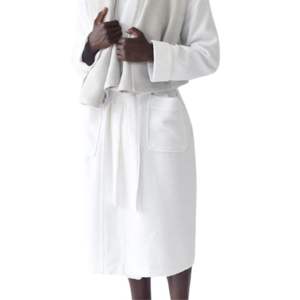 Bata de baño de lujo para gofres, mezcla de algodón de bambú, diseño Unisex con tejido de gofres exterior absorbente y comodidad interior acanalada suave - Product Image 6