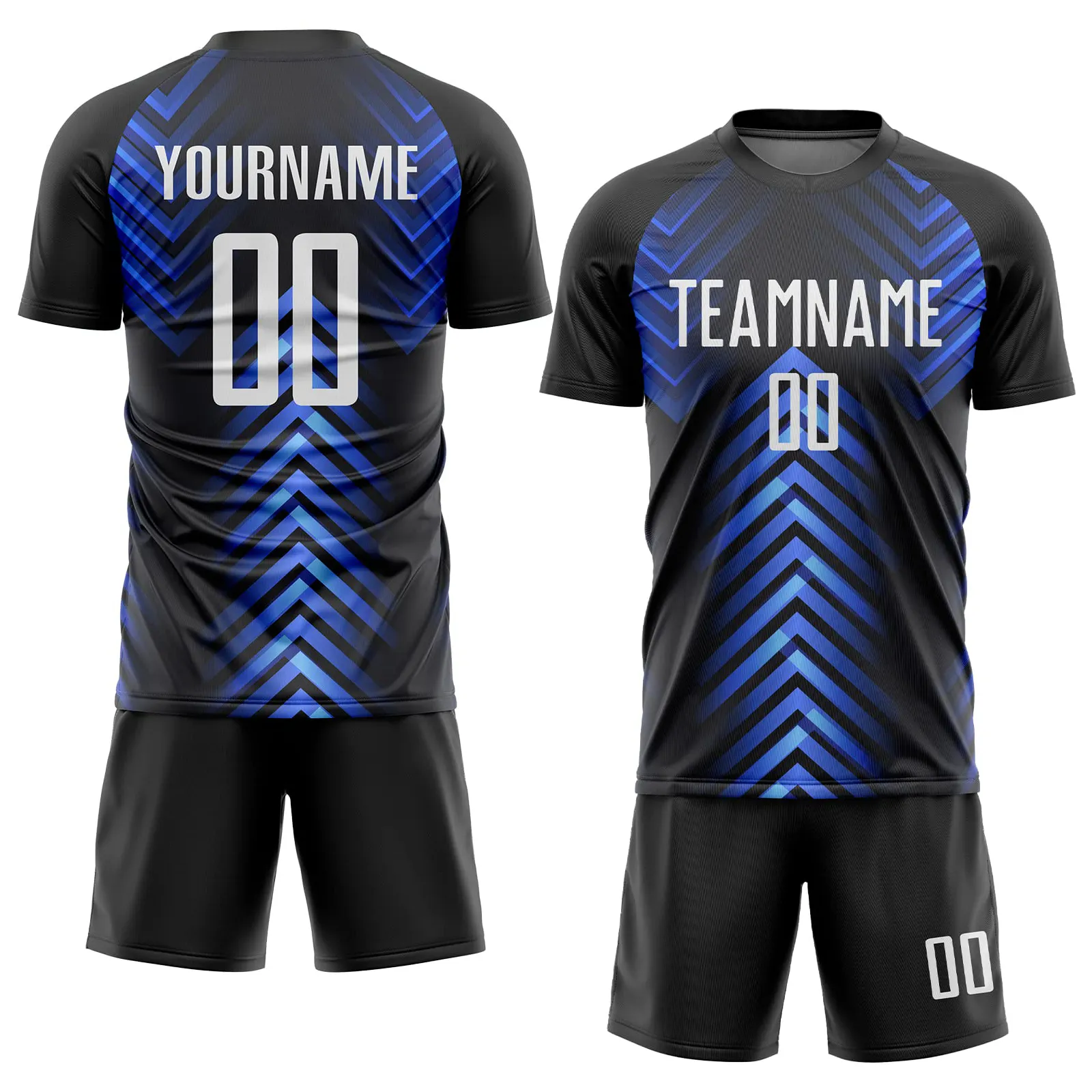 Nieuwste Stijl Fabriek Direct Te Koop Voetbalclub Team Voetbal Uniform Aangepaste Plus Size Naam En Logo Voetbal Uniform