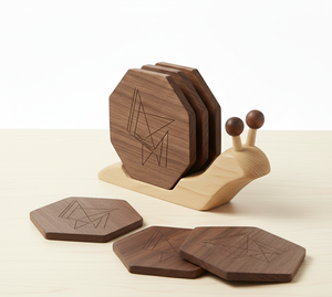 Posavasos Redondo Clásico de Madera, Artesanal, de Madera Maciza, Duradero y Ecológico para Café, Té y Decoración del Hogar - Product Image 5