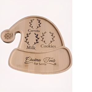 2024 noël luxe métal en bois plateaux de service nouveauté Vintage décoratif décoration de noël plateau noix 2024 noël - Product Image 4