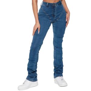 Pantalon cargo en jean taille basse personnalisé pour femme, en coton respirant, écologique, grande taille, séchage rapide, idéal pour l'été – Personnalisation - Product Image 3