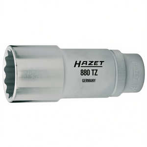 Hazet 3/8'' Long Metric Square <b>12</b>-<b>Point</b> <b>Socket</b> with Traction Profile - Product Image 2