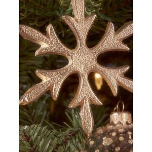 Beaux flocons de neige dorés XMAS ornements suspendus décorations intérieures et extérieures articles cadeau de pendaison de crémaillère - Product Image 1