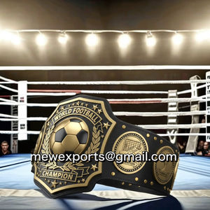 เข็มขัดแชมป์มวยแบบกำหนดเอง MMA แกรปปลิ้ง ซามูไร ยิวยิตสู วัสดุ PU เป็นมิตรกับสิ่งแวดล้อม สำหรับทุกเพศ ปากีสถาน คุณภาพดี ขนาดใหญ่ สีทอง สีเงิน - Product Image 4