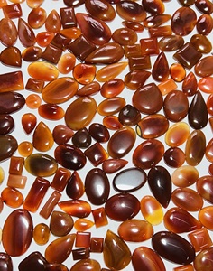 Cabujón de cornalina Natural a granel al por mayor, piedras preciosas de cuarzo de cristal curativo de ónix semiprecioso liso, piedras sueltas de tamaño personalizado - Product Image 5