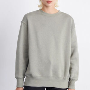 Sweat-shirts décontractés en maille à col rond surdimensionné de haute qualité, respirants, avec un design imprimé personnalisé, vente en gros - Product Image 6