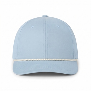 Gorra de Béisbol Ajustable Azul Claro con Visera Plana y Cordón Trenzado, Informal, Transpirable, Impermeable, 100% Algodón, Personalizable - Product Image 1