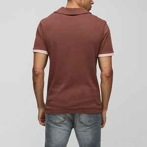 Nueva llegada 2025 hombres para Polo Camiseta de manga corta 100% algodón ajuste suelto de talla grande logotipo serigrafiado personalizado - Product Image 6