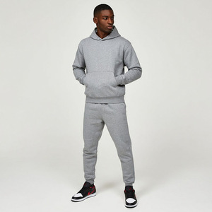 Ensemble de survêtement personnalisé pour homme avec logo, sweat-shirts et pantalons, coupe classique, survêtement uni respirant - Product Image 1