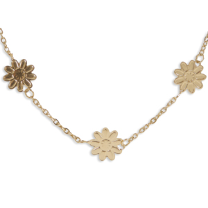 Collana CUCOCUCA YXQ 15 con fiore in acciaio inossidabile dorato – Delicata catena floreale, impermeabile, ipoallergenica per l'uso quotidiano - Product Image 1
