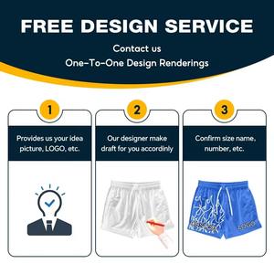 Summer High Street Style Canvas Mesh Sports Custom Men's Gym Shorts 5 Inch Inteam Quick Dry Breathable - Product Image 2