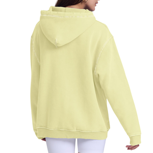 Hoodies oversize pour femmes avec épaules tombantes, capuche ample, poche kangourou, anti-plis et respirants. - Product Image 2