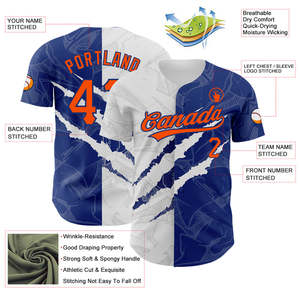 Maillot de baseball à sublimation imprimé de logo d'équipe personnalisé pour hommes adultes-Tissu respirant évacuant l'humidité - Product Image 3