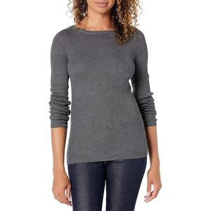 Woman's Knitted Sweater Women's Ultra Soft <b>Oversized</b> Sweater Breathable Cotton Super Soft O-neck Sweater - Product Image 1