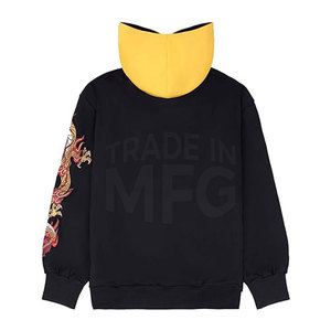 Sudaderas con capucha de talla grande con logotipo personalizado para hombre, diseño de bordado de Color sólido, MOQ bajo, técnicas de teñido liso de invierno - Product Image 2