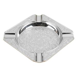 Cenicero Redondo Creativo de Acero Inoxidable, Bandeja Decorativa para Cigarrillos de Metal con Diseño de Estrella, Accesorio Vintage para Fumar en Casa o Bar - Product Image 2