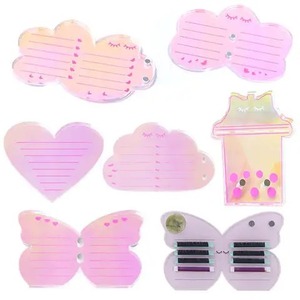 Soporte de Cristal en Forma de Corazón para Pestañas, Paleta de Extensión de Pestañas Acrílica, Bandeja Transparente para Pestañas Postizas - Product Image 3