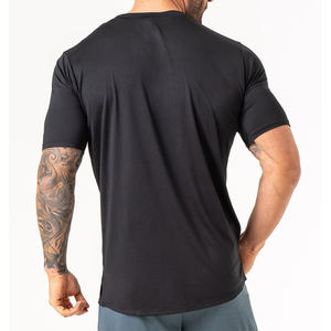 เสื้อยืดผู้ชายแบบเรียบเสื้อยืดโพลีเอสเตอร์แบบแห้งเร็วเสื้อยืดแบบพอดีตัวพิมพ์โลโก้ได้ตามต้องการเสื้อยืดกีฬาสำหรับใส่ได้ทั้งชายและหญิง - Product Image 4