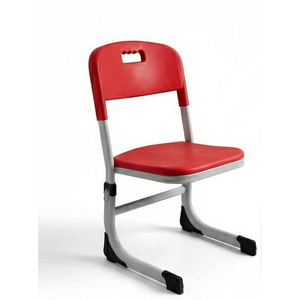 Chaise d'écolier en plastique réglable en hauteur 2026 avec pieds ovales en métal pour l'école - Vente en gros - Product Image 2