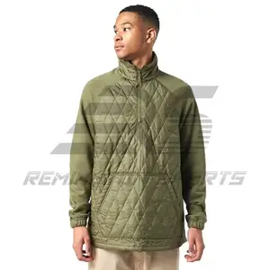 High Quality Custom half zipper jacket Winter Quilted Padded Jacket Waterproof half zipper jacket | Lightweight half zipper jack