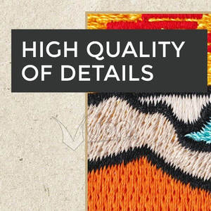 Gran oferta de alta calidad, parches bordados personalizados para planchar, lienzo personalizado, diseño de flores, hecho principalmente de tela, plástico de PVC - Product Image 4