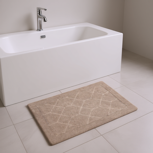 Tapis de bain HEXAGON gris tourterelle (90x60cm) modèle 18413 pour tapis de bain de qualité en quartz blanc - Product Image 3