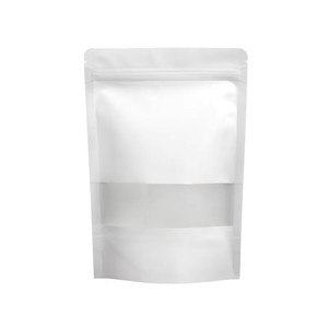 Sachet alimentaire personnalisé blanc en gros avec fenêtre transparente et fermeture éclair refermable - Product Image 2