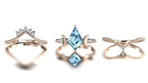 Kite Cut Sky Blue Topaz Engagement <b>Ring</b> <b>925</b> Sterling <b>Silver</b> Classic Gemstone Wedding <b>Ring</b> Elegant Party Jewelry Gift for Women - Product Image 4