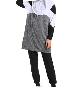 Ensemble deux pièces décontracté pour femmes Nestrue Sports, taille plus, en molleton, col rond, survêtement, couleur personnalisée, service OEM, printemps, été, automne - Product Image 1