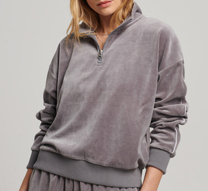 Turn over collar half zip up custom made Factory Hot Plus Size <b>Women</b> Pullovers Wholesale Regular Sleeve <b>Hoodies</b> & Sweatshirts - Product Image 1