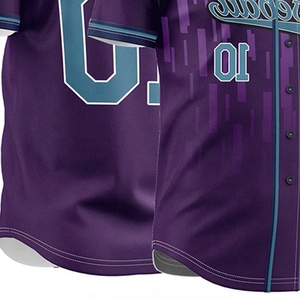 Offre Spéciale et haute qualité personnalisé couleur unie vêtements de Baseball boutonné personnalisé cousu nom numéro maillot de Baseball - Product Image 6