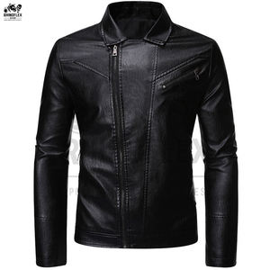 Nouvel arrivage de veste en cuir pour hommes veste en cuir PU vestes de moto en cuir de vachette de qualité supérieure - Product Image 5