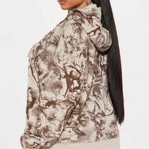 Tasa barata de alta calidad al por mayor mezcla de algodón y poliéster/sudadera de Jersey de mujer de gran tamaño personalizada transpirable 2026 - Product Image 6