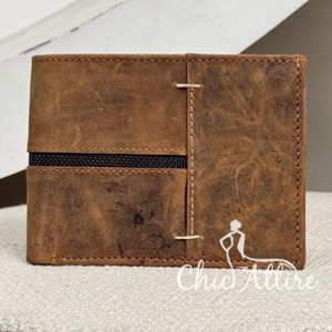 Nuevo diseñador de moda de bolsillo de lujo de grano completo de cuero desgastado billetera de hombre hecho a mano estilo Vintage 100% billeteras de cuero genuino - Product Image 1