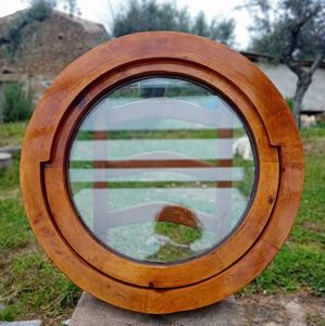 Fenêtre Ronde en Bois Faite à la Main, Décoration Murale Nautique Maritime sur Commande - Article de Haute Qualité - Product Image 2