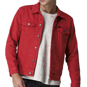 แจ็กเก็ตผ้ายีนส์ผู้ชาย, แจ็กเก็ตยีนส์อินเทรนด์สุดเท่เสื้อโค้ทลำลองแจ็คเก็ตยีนส์คอปกตั้ง - Product Image 1