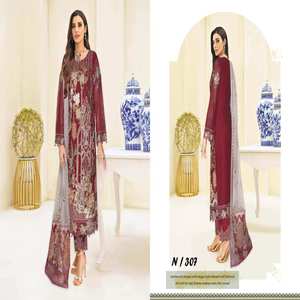 Ramsha Volume NAYAB 03 3 piezas de lujo de gasa Salwar Kameez Boutique estilo vestidos de fiesta para mujeres elegantes y hermosos - Product Image 2