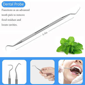 Juego de Instrumentos Dentales de Acero Inoxidable, Herramientas Manuales con Acabado Liso para una Fácil Limpieza y Esterilización, Alta Calidad, Duradero y Reutilizable - Product Image 3