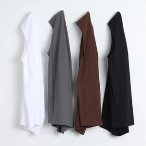 180Gsm Factory Custom Logo Design High Quality Loose Oversized Tank Top Blank Sleeveless Tank Top for Men sleeveless t shirt - Product Image 2