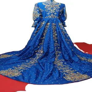 Luxe dentelle perles robe de soirée Satin manches longues robes de bal robe de soirée 2023 collection robes de soirée pour les femmes robe de soirée