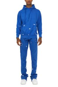 Fabricante chándal pantalones de chándal lavado ácido Zip up Dtg impresión personalizado Vintage lavado hombres sudaderas con capucha conjunto - Product Image 5