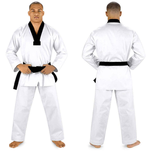 Uniforme d'arts martiaux bleu Taekwondo Karaté Gi Qualité supérieure Durable Confortable Extensible Léger Respirant Entraînement Noir - Product Image 6